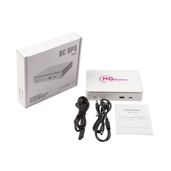Джерело безперебійного живлення (mini UPS) NG POWER NG-1550-6, 35W, 15600 mAh (Li-ion), PoE УТП001271 фото