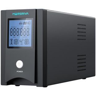 ДБЖ Marsriva MR-UF600P-H, 600ВА/360Вт, чиста синусоїда змінного струму, функ. підкл дод. АКБ, 12B MR-UF600P-H фото