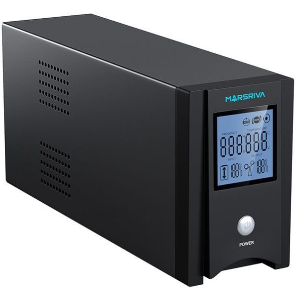 ДБЖ Marsriva MR-UF600P-H, 600ВА/360Вт, чиста синусоїда змінного струму, функ. підкл дод. АКБ, 12B MR-UF600P-H фото