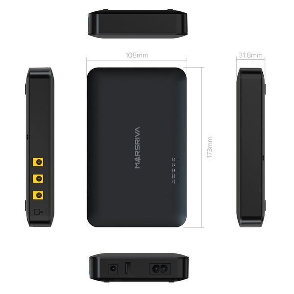 Джерело безперебійного живлення MARSRIVA Mini UPS KP1 Ultra 30W 16000 mAh УТП002878 фото