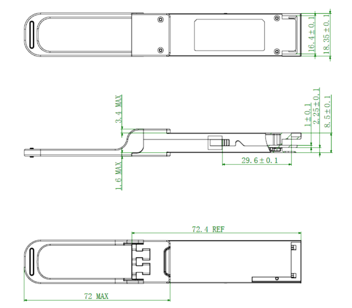 Оптичний модуль NG OPTICS QSFP 100G-LR4 30km, DDM, LC УТП001112 фото